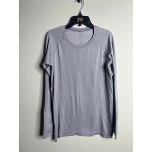 Lululemon Swift Stride Gray Long Sleeve Top Size 8